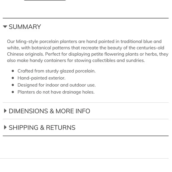 1 NEW NWT NIB LEFT  planter vase diameter 5” height 3.5 no drainage opening - Picture 8 of 9